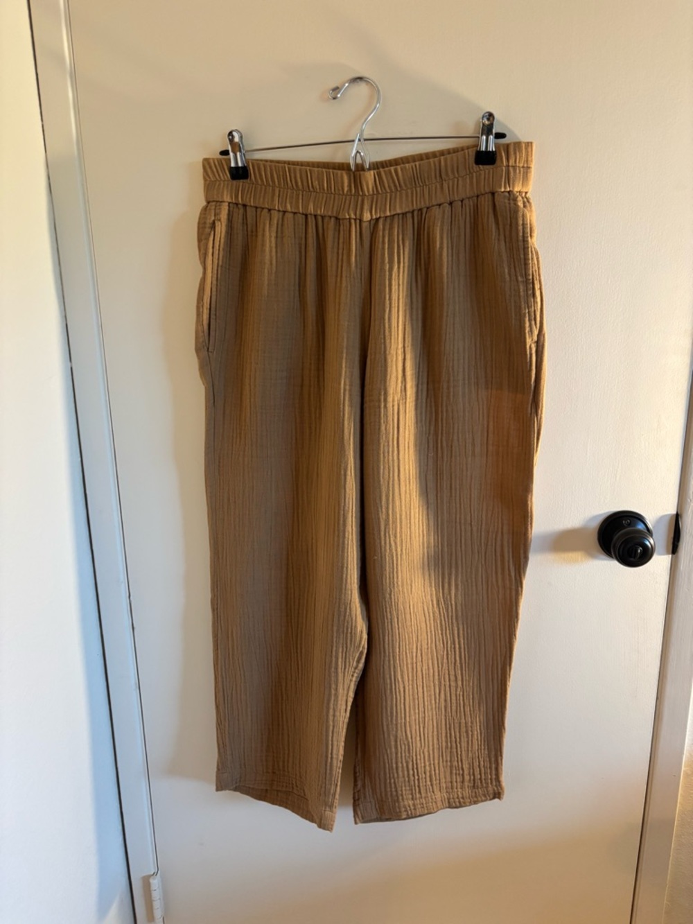 Eileen Fisher Women's Bronze Straight-Leg Relaxed Gauze Pants